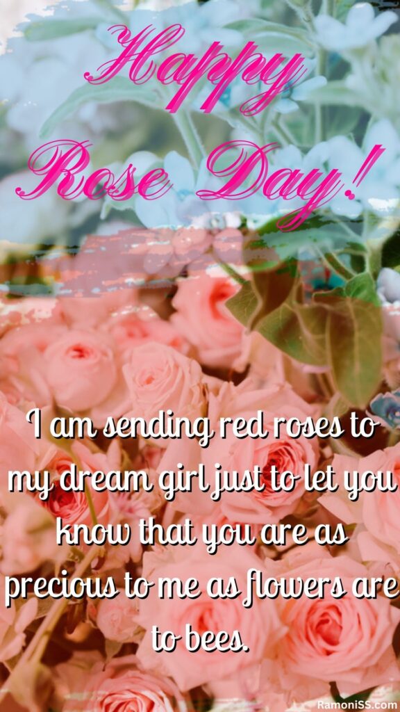 Happy rose day is written on the many roses image.