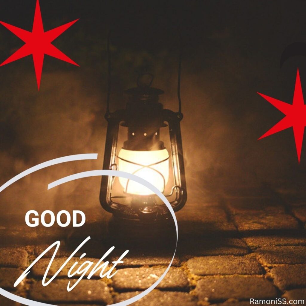 Good night burning lantern good night beautiful images