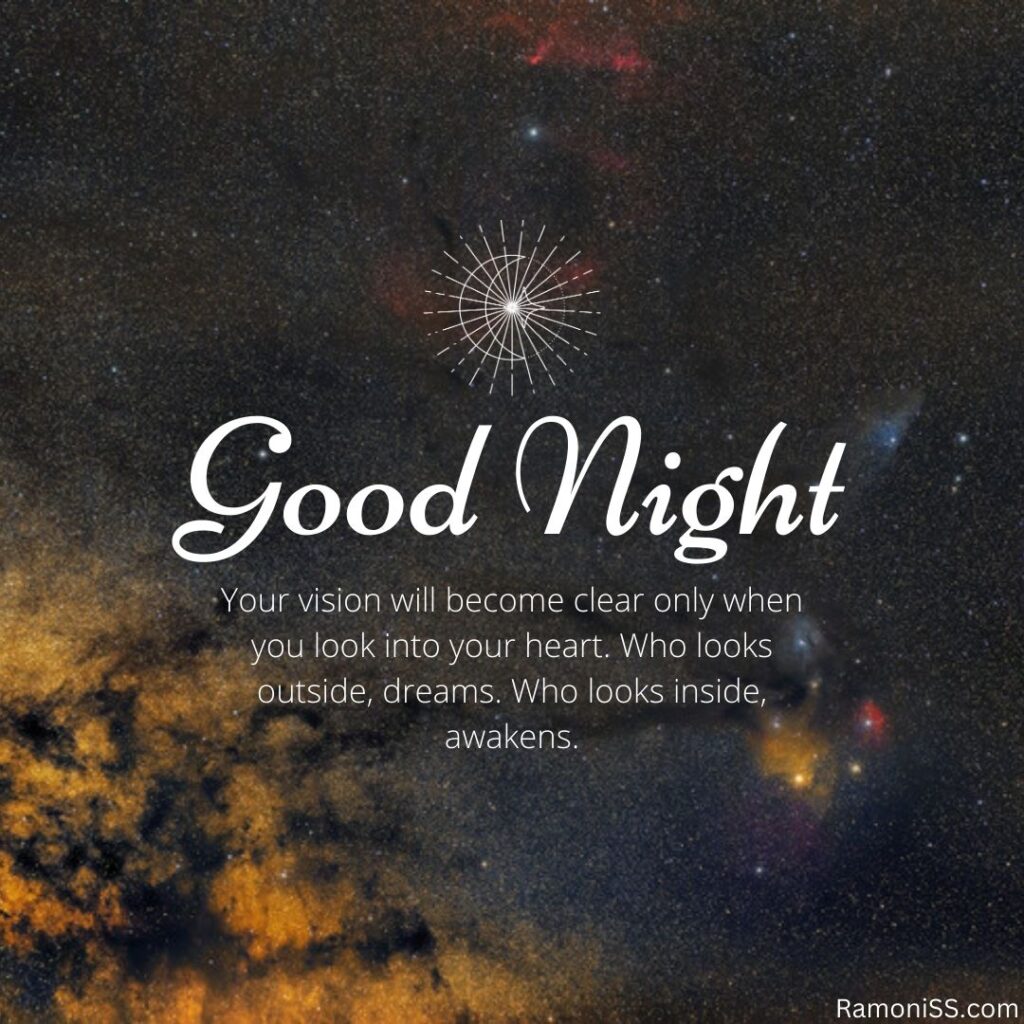 Good night twinkling stars in the sky