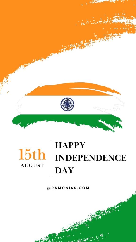 15 august 2023 happy independence day image, image also contains indian flag color.