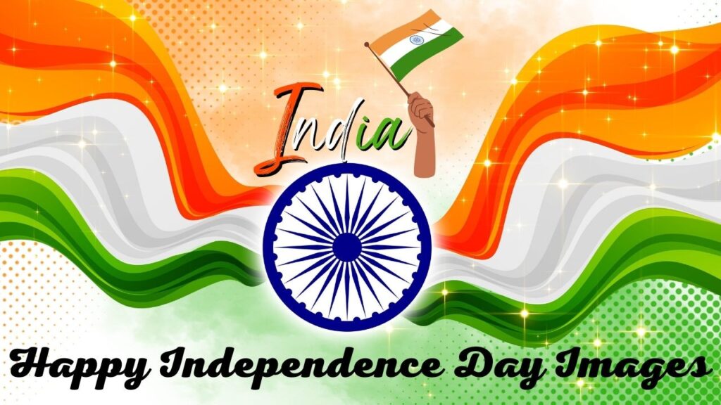 India happy independence day image designed with tricolor colors