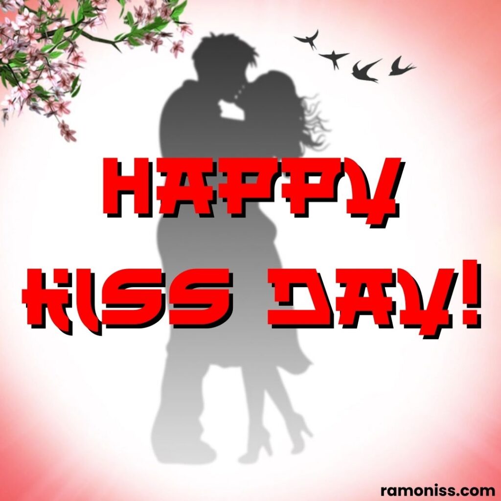 Love couple kissing each other shadow happy kiss day images