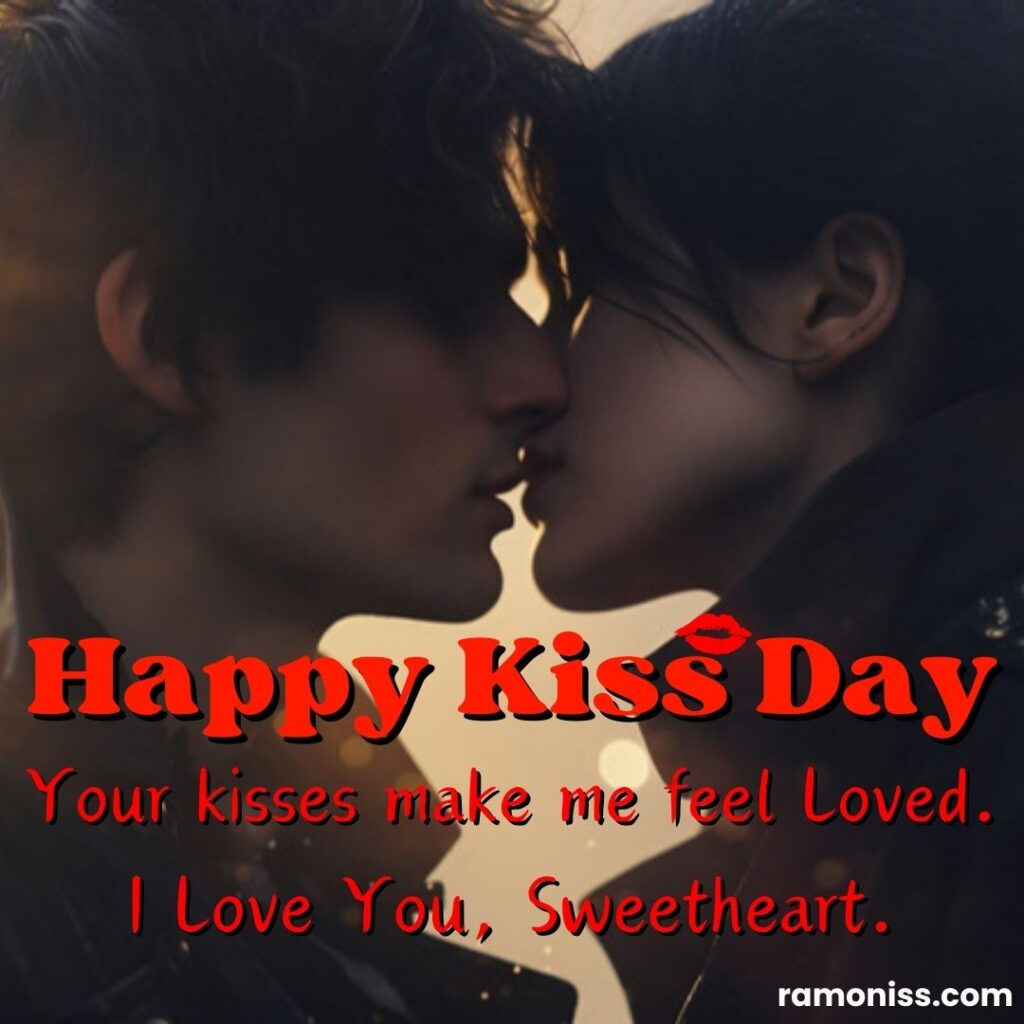Love couple kissing each other valentine's happy valentine's kiss day images