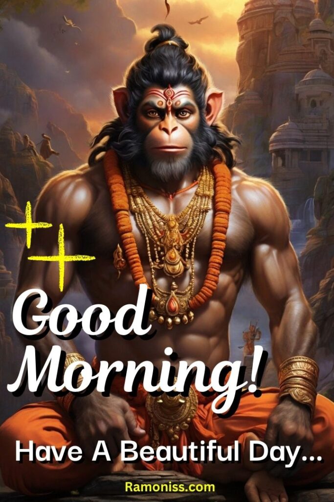 Ai generated photo of lord hanuman good morning god images in hindi