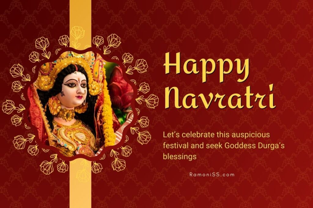 Happy navratri wishes image for status