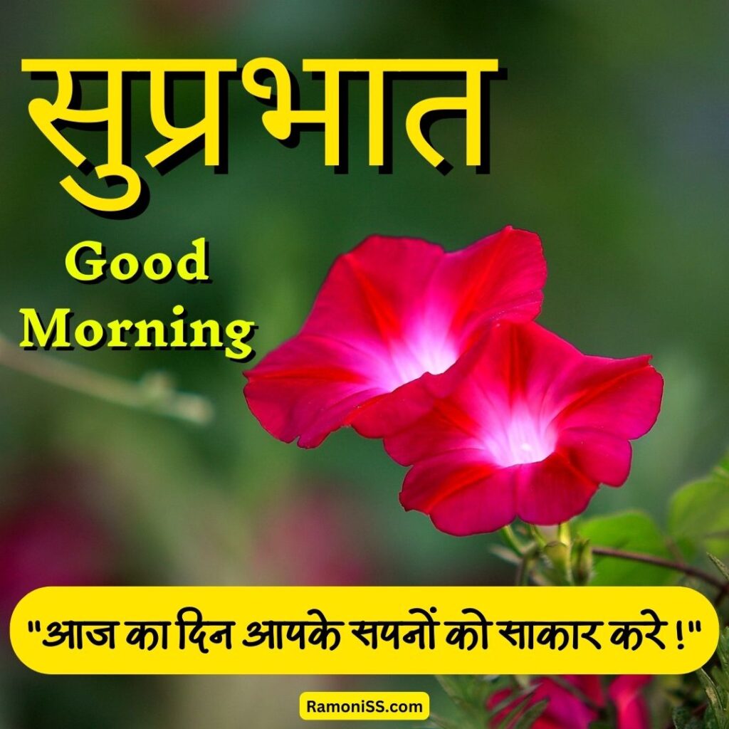 Flower good morning suprabhat image in hindi